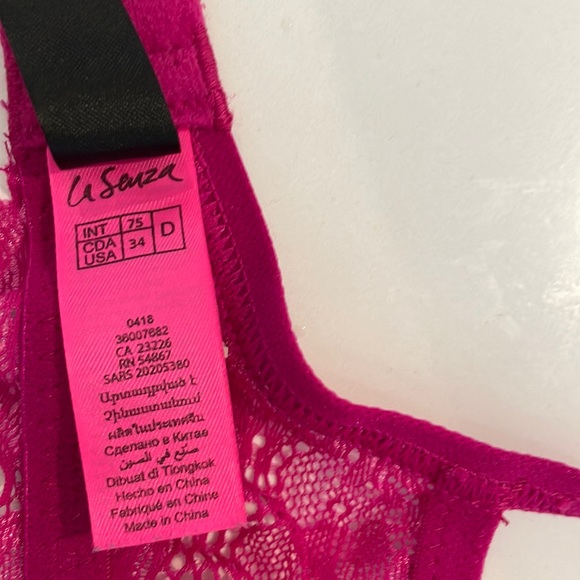 34D La SENZA So Free Pink Lace padded underwire bra - Picture 6 of 10